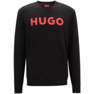Image of Hugo Dem Logo Crew Sweatshirt - Black