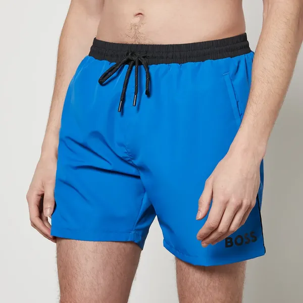 Image of BOSS Swimwear Starfish Shell Swimming Trunks - L Blue Swimwear and Beachwear male 50515191-423 L