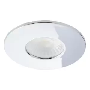 Image of Spa Rhom LED Fire Rated Downlight 8W Dimmable IP65 Tri-Colour CCT Chrome