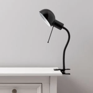 Image of Tutti Goose Neck Black Clip On Desk Lamp