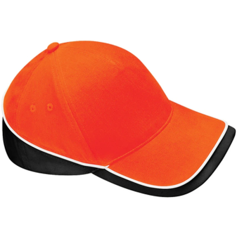 Image of Beechfield Beechfield Teamwear Competition Cap Baseball Headwear Pack of 2 in Orange Orange One Size Unisex 5059269088712