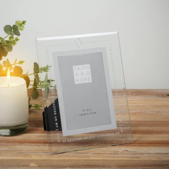 Image of Faith & Hope Glass Song of Songs Photo Frame - 4" x 6"