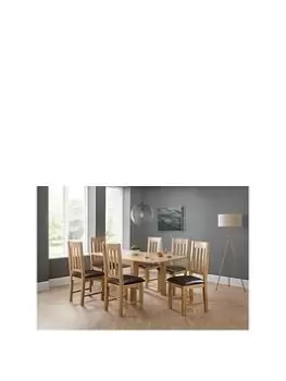 Image of Julian Bowen Astoria Flip-Top Table & 6 Dining Chairs