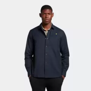 Image of Mens Panelled Cut Shirt - Dark Navy - L