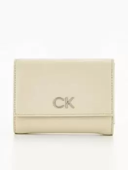 Image of Calvin Klein Re-lock Trifold Purse - Grey, Women