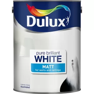 Image of Dulux Pure Brilliant White Matt Emulsion Paint 7L