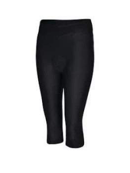 Image of Dare 2b Womens Worldy Gel Cycling Capri - Black, Size 10, Women