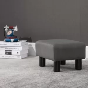Image of HOMCOM Footstool Foot Rest Small Seat Foot Rest Chair Grey Home Office with Legs 40 x 30 x 24cm