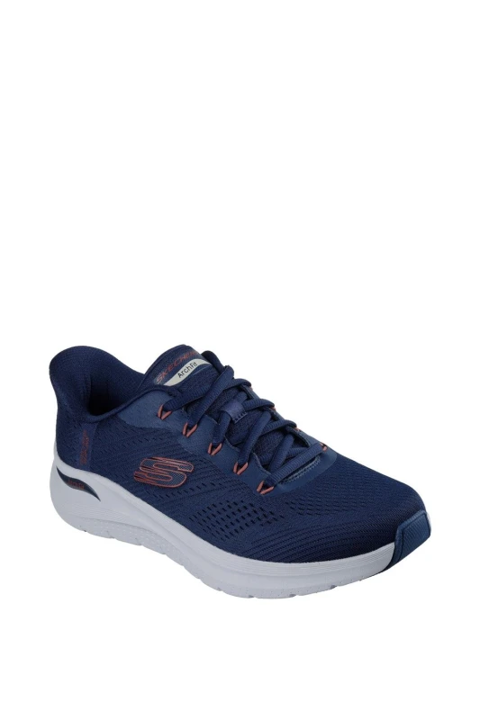 Image of Skechers Men Arch Fit 2.0 Lestur Trainer in Navy Size: 8 Navy 8 Male 198739044379