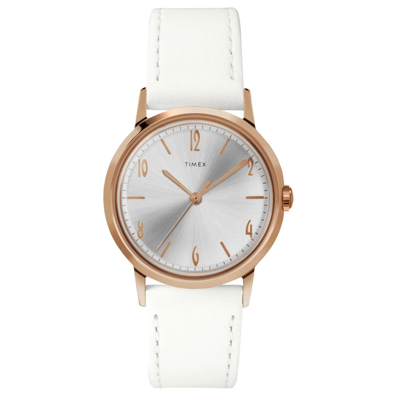 Image of Timex Casual Stainless Steel Classic Analogue Quartz Watch TW2T18300 Rs Gld female 34