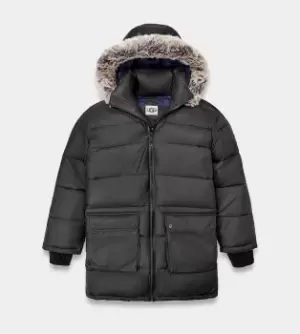 Image of Ugg Ozzy Mid-length Puffer Jacket In Black - Size S