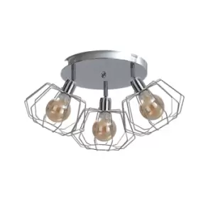 Image of Luna Ceiling Spotlight Clusters Silver, 32cm, 3x E27