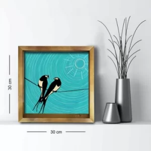 Image of 3030AHS-048 Multicolor Decorative Framed MDF Painting