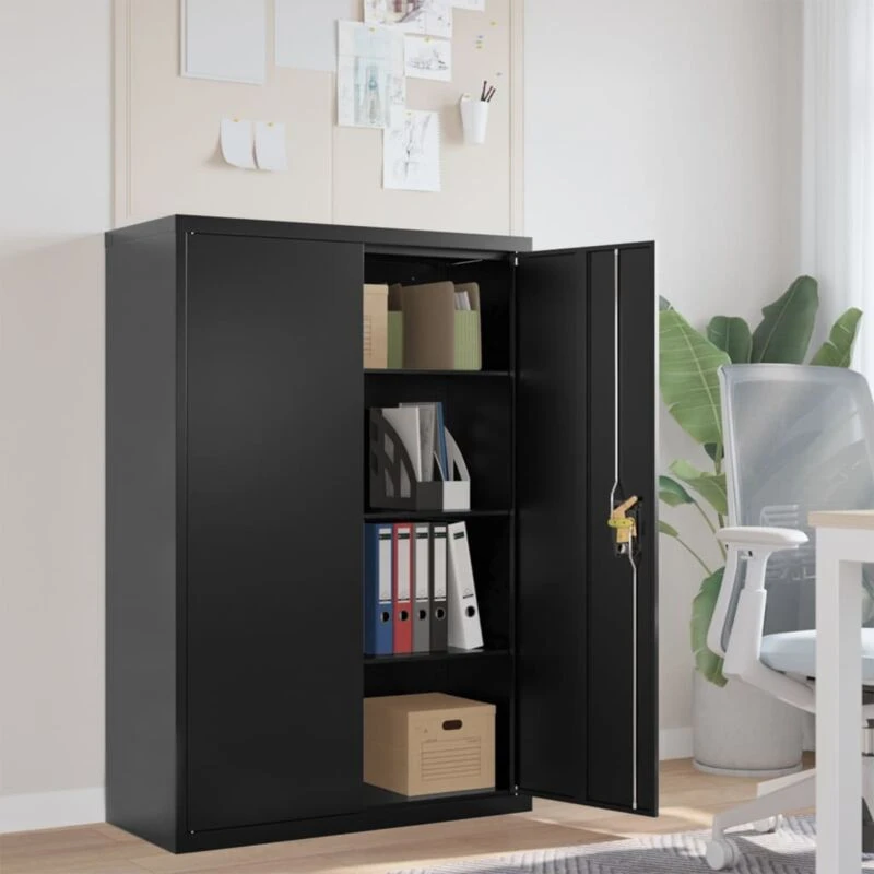 Image of VIDAXL File Cabinet Black 90x40x140cm Steel vidaXL 8720845889685