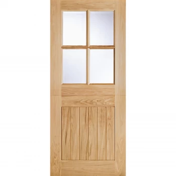 Image of Cottage - Stable - 4 Lite - Glazed Exterior Door - Oak - 1981 x 838 x 44