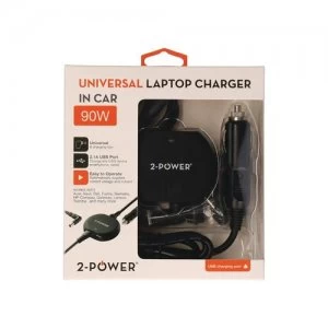 Image of 2-Power Universal 90W Laptop In-Car Charger
