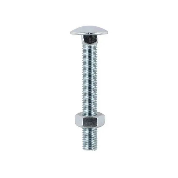 Image of Coach Bolts and Nut Zinc Plated 10100CB Size: M10