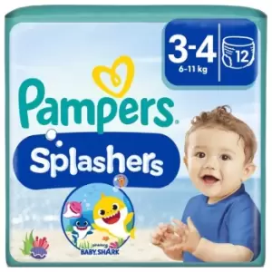 Image of Pampers Splashers Size 3-4 12 Swim Nappies