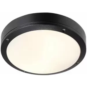 Image of Nordlux Desi 28cm Bathroom Ceiling Light Black, E27, IP44