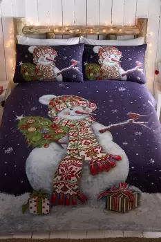 Image of Happy Snowman Duvet Cover and Pillowcases