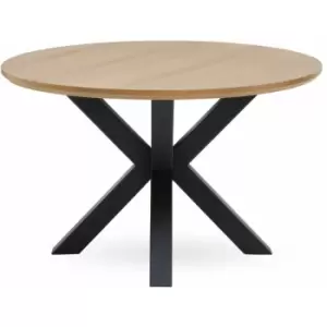 Image of Premier Housewares - Salford Dining Table with Black Powder Legs