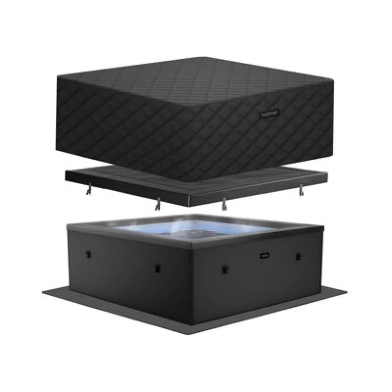 Image of Wave Spas Wave Spas Wave Garda Energy-Efficient Hot Tub Bundle 4 Person in Black 4 Person Unisex 5061039897288