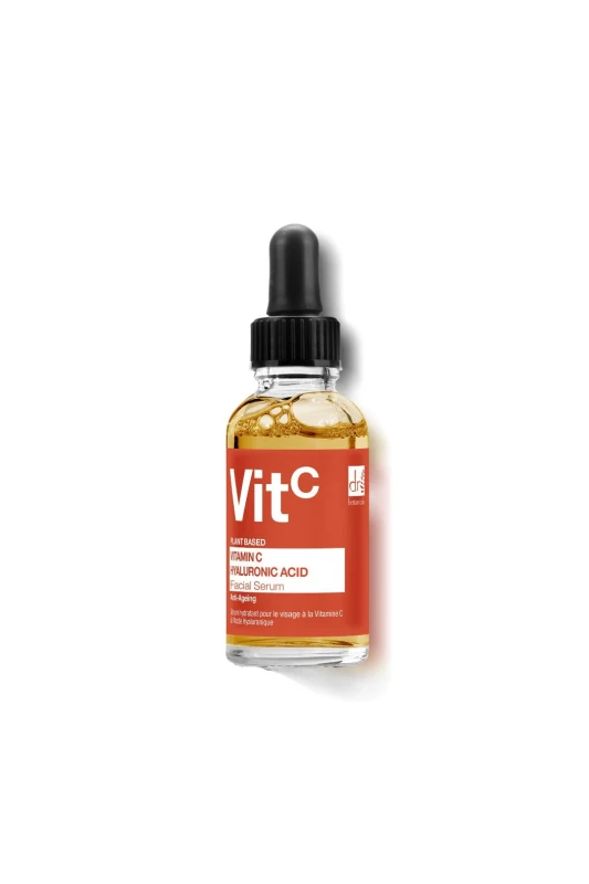 Image of Dr. Botanicals Vitamin C & Hyaluronic Acid Anti Ageing Facial Serum 30ml White unisex