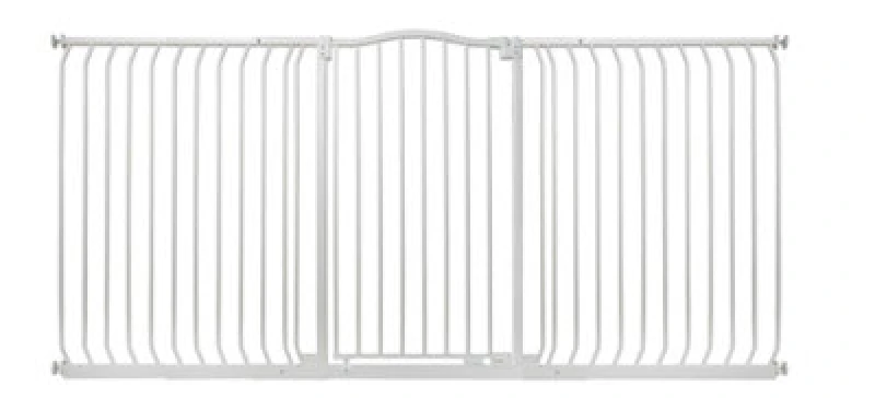 Image of Safetots Extra Tall Curved Top Safety Gate, 197Cm - 206Cm, Matt White, Extra Tall 100Cm In Height, Pressure Fit Stair Gate