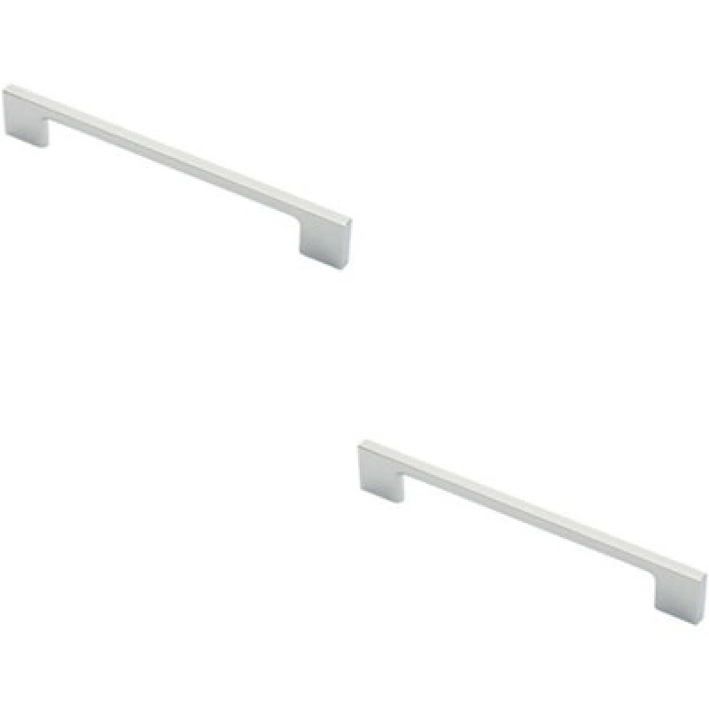 Image of Loops 2x Slim D Shape Pull Handle 190 x 7mm 160mm Fixing Centres Polished Chrome Multi unisex