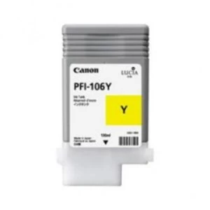 Image of Canon PFI106 Yellow Ink Cartridge