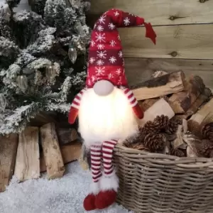 Image of Festive Christmas Sitting Gonk with Dangly Legs & LED Light 48cm red