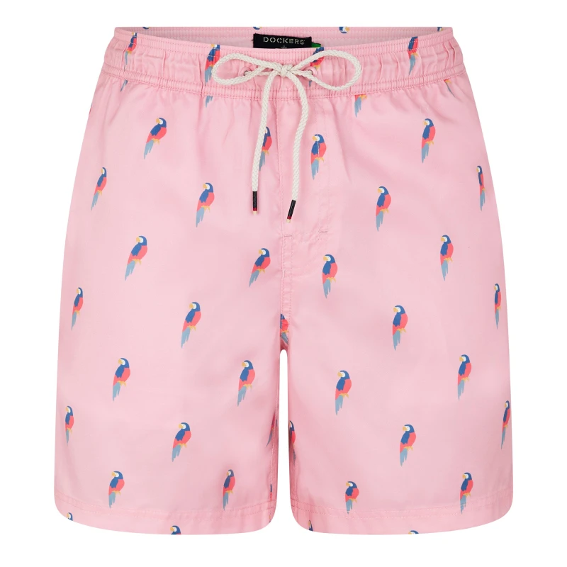 Image of DOCKERS 7" Swim Shorts - Pink Pink S