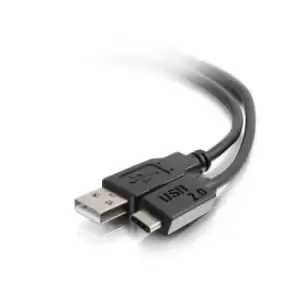 Image of C2G 3m USB 2.0 USB Type C to USB A Cable M/M USB C Cable Black