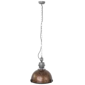 Image of Tough Guy Dome Pendant Ceiling Lights Brown Spotted, Glass Matt, Metal