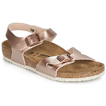 Image of Birkenstock RIO Girls Childrens Sandals in Pink - Sizes 7 toddler,8 toddler,8.5 toddler,9 toddler,10 kid,11 kid,11.5 kid,13 kid,13.5 kid,1 kid,2 kid