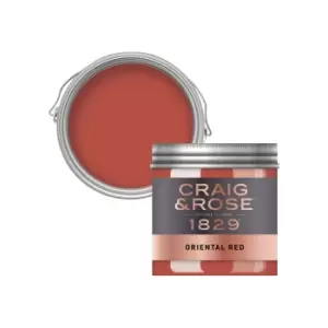 Image of Craig & Rose 1829 Oriental Red Chalky Emulsion Paint, 50ml Tester Pot