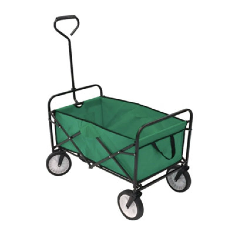 Image of Oypla Heavy Duty Foldable Garden Trolley Cart Green unisex