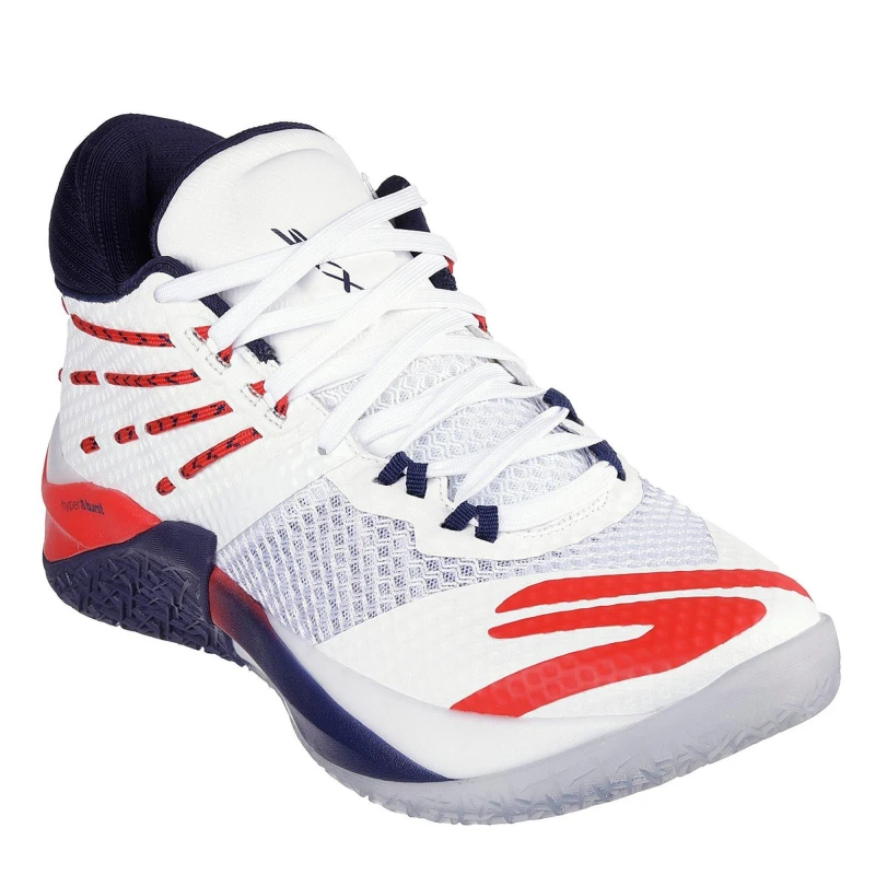 Image of Skechers Reign Basketball Trainers Mens White/Red male 6.5 (40)