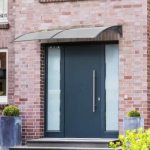 Image of Outsunny Door Canopy Awning Outdoor Window Rain Shelter Cover for Front/Back Door Porch Clear