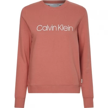 Image of CALVIN KLEIN Core Logo Ls Sweatshirt - Muted Pink