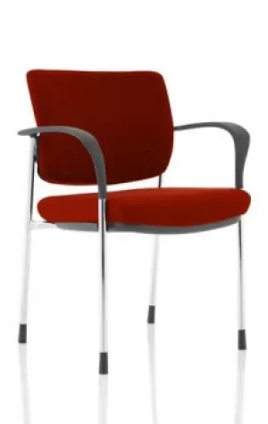 Image of Brunswick Deluxe Chrome Frame Bespoke Colour Back And Seat Ginseng Chilli With Arms