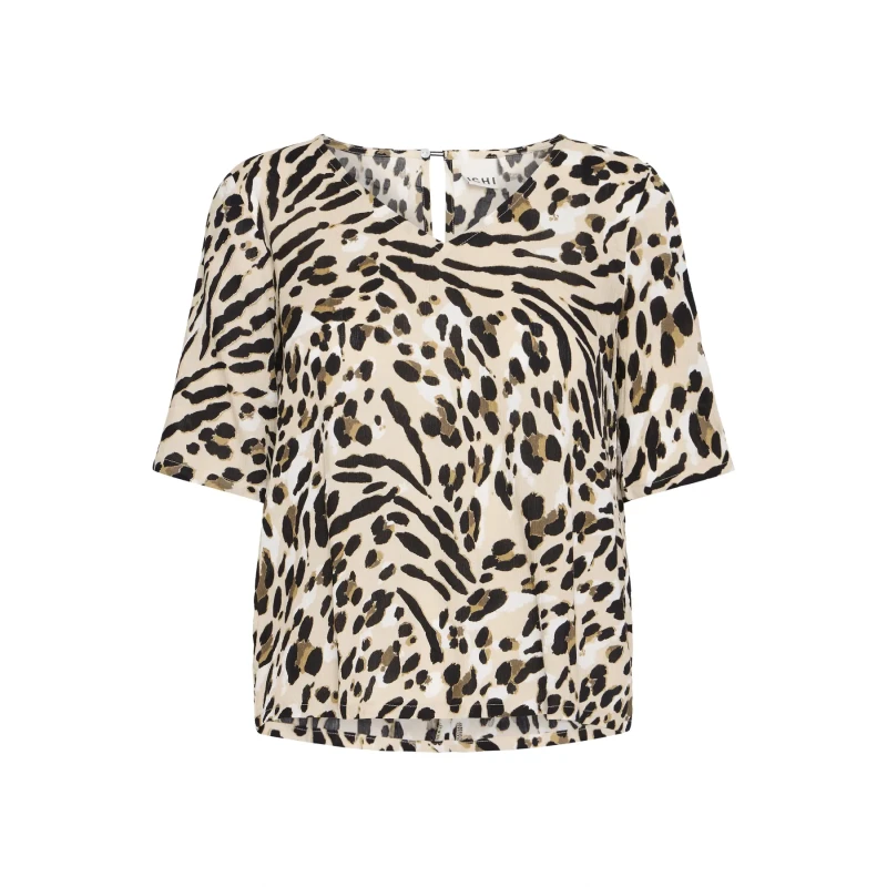 Image of Ichi Womens T-Shirt Ichi Marrakech Aop 14 Marron Female XL