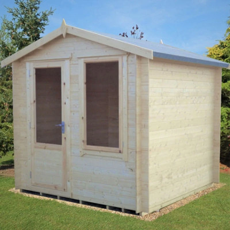 Image of Shire Peckover 2.4m x 2.4m Log Cabin Summerhouse (19mm)