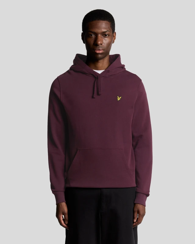 Image of Lyle and Scott Logo Hoodie - Red Red XS