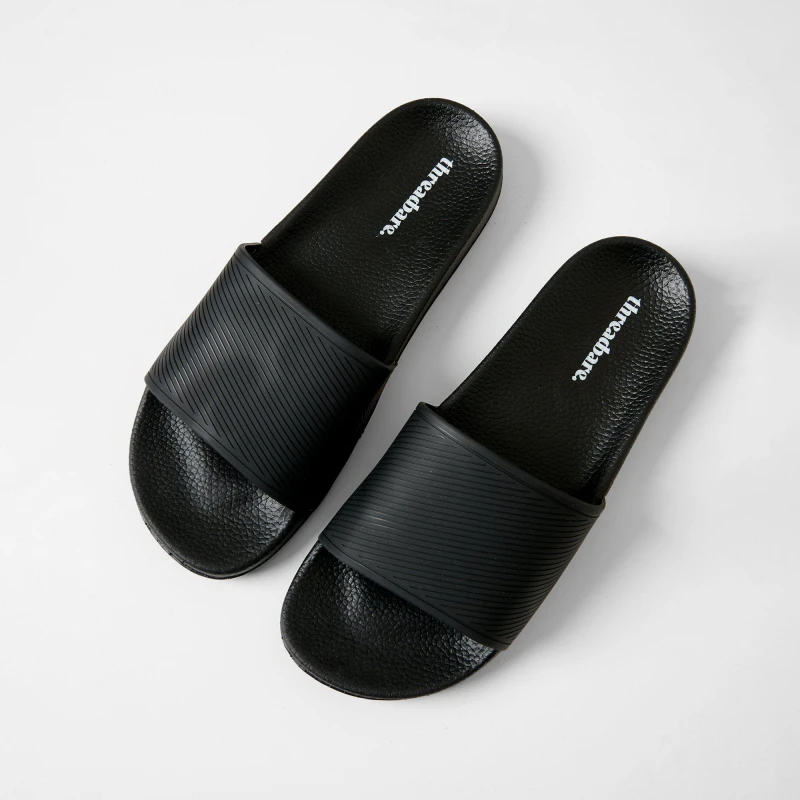 Image of Threadbare Lightweight Sliders Black male 12