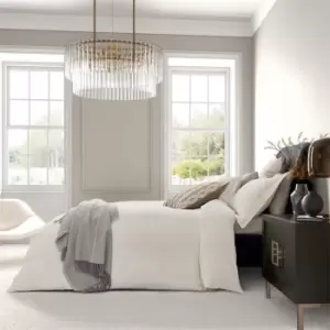 Image of Bedeck of Belfast Asha Weave 220TC Cotton Duvet Cover - White