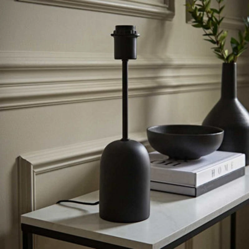 Image of ValueLights ValueLights Kaiden Black Dome Table Lamp Base Black One Size Unisex 5016529273363