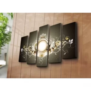 Image of 5PATK-35 Multicolor Decorative Canvas Painting (5 Pieces)