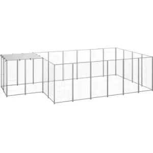 Image of Vidaxl - Dog Kennel Silver 8.47 m² Steel Silver