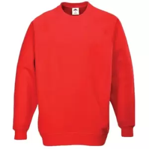 Image of Portwest B300RERXXXL - sz 3XL Roma Sweatshirt - Red - Red